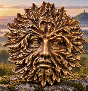 Avalon Green Man - gold finish.
