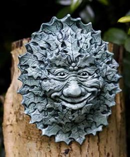 Holly and the Ivy Green Man : moss green finish.