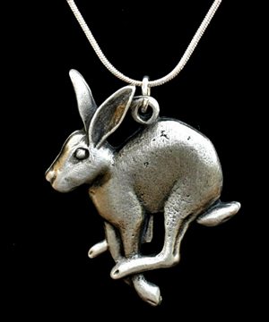 running-hare-necklace